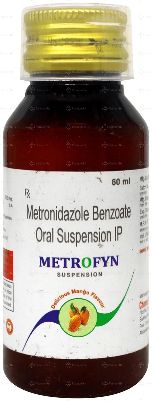 Metrofyn 200mg Delicious Mango Flavour Oral Suspension 60ml
