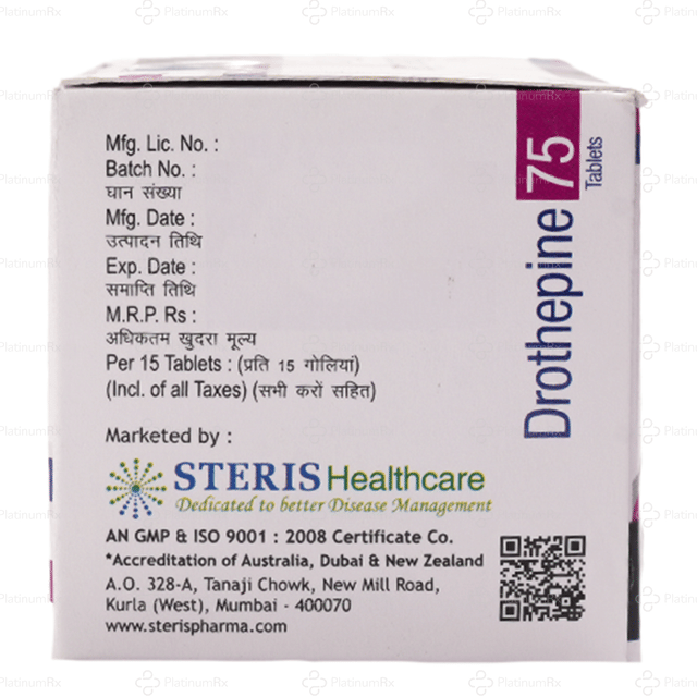 Drothepine 75mg Tablet 15s