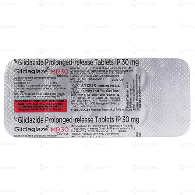 Gliclaglaze 30mg MR Tablet 10s