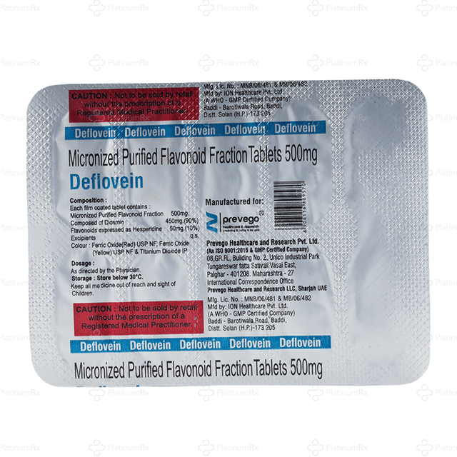 Deflovein 500mg Tablet 10s