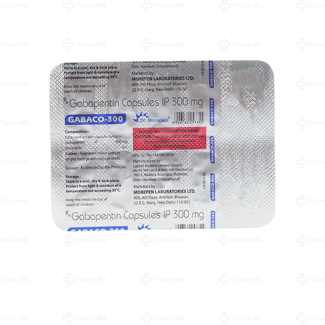 Gabaco 300mg Capsule 10s