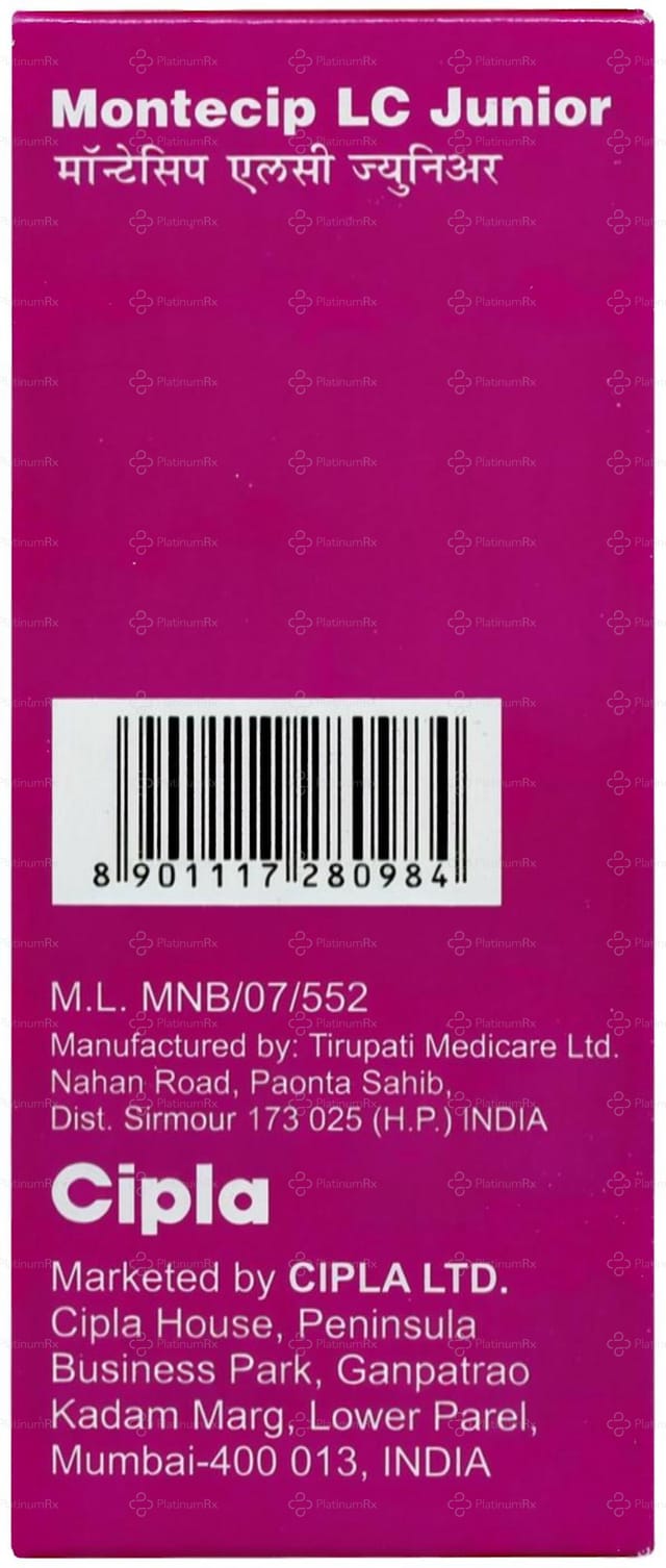 Montecip LC 2.5/4mg Junior Syrup 60ml