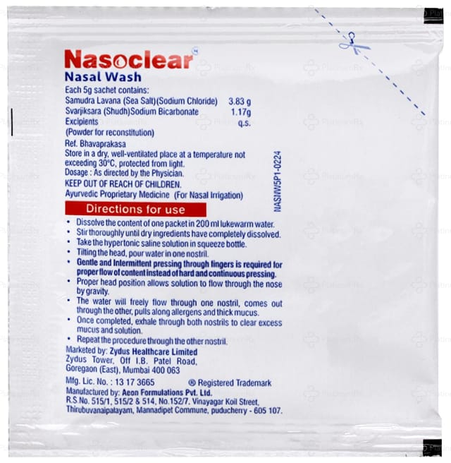 Nasoclear Nasal Wash Refill 5gm