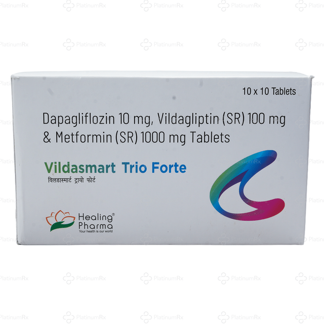 Vildasmart Trio Forte 10/1000/100mg Tablet SR 10s