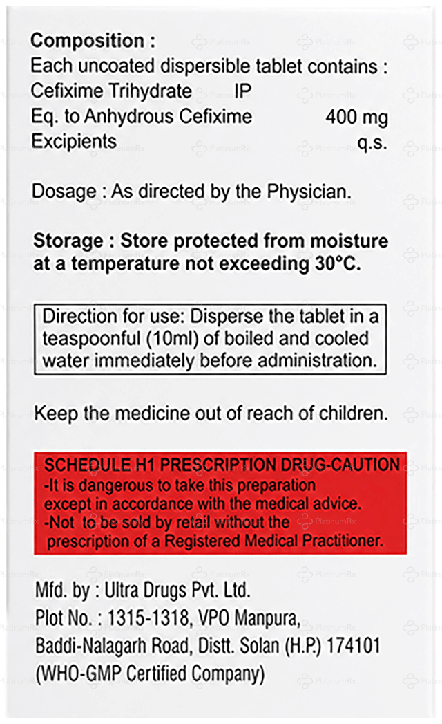 Cefimap 400mg Tablet DT 10s