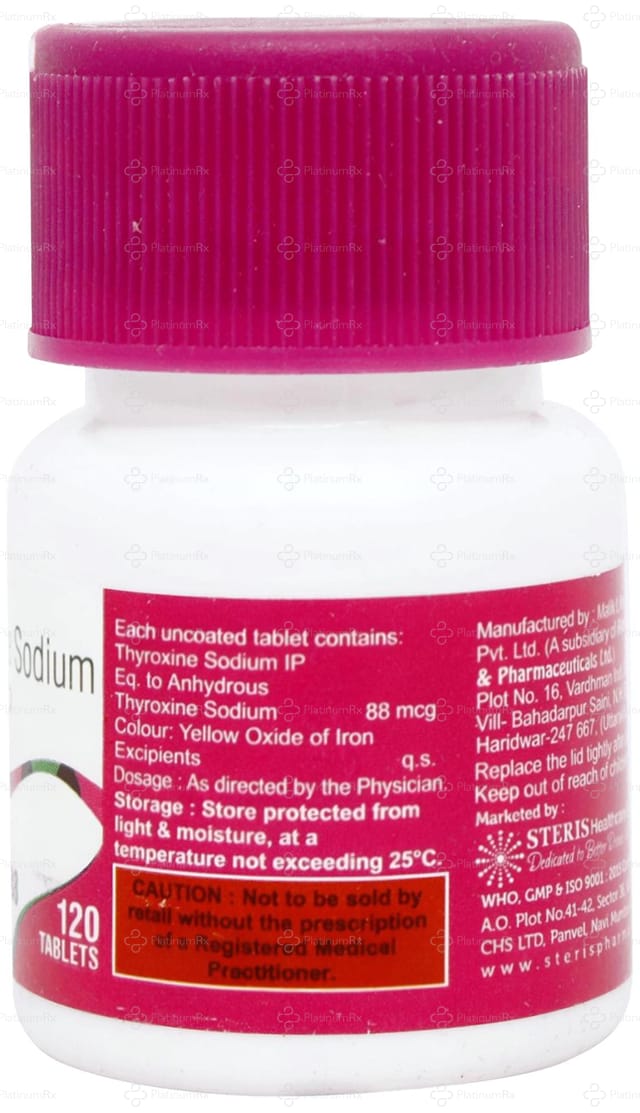 Thyrorise 88mcg Tablet 120