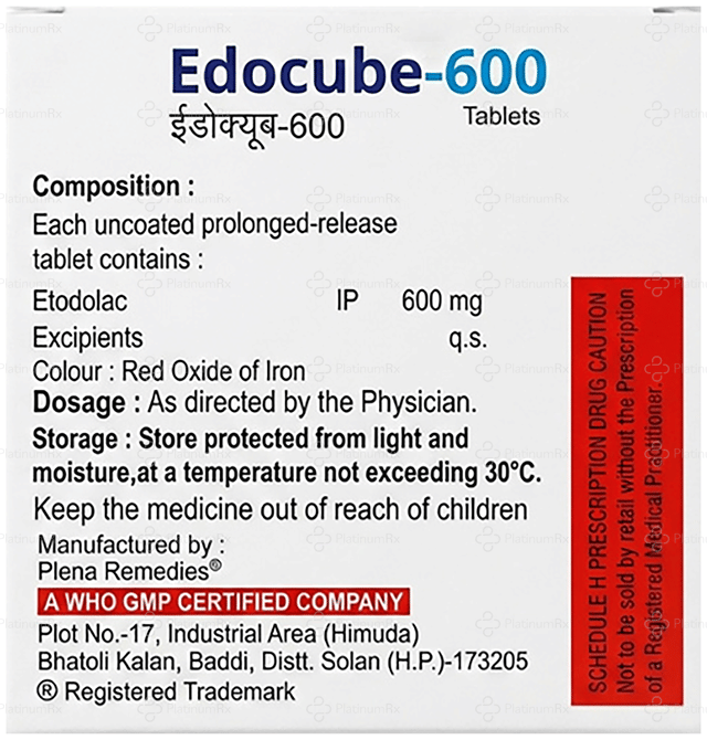 Edocube 600mg Tablet PR 6s