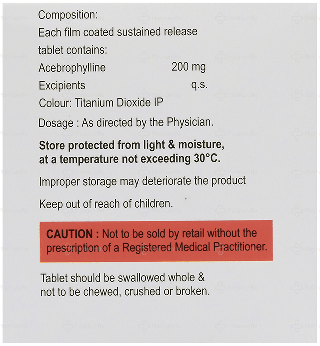 Aerolys 200mg Tablet SR 10s