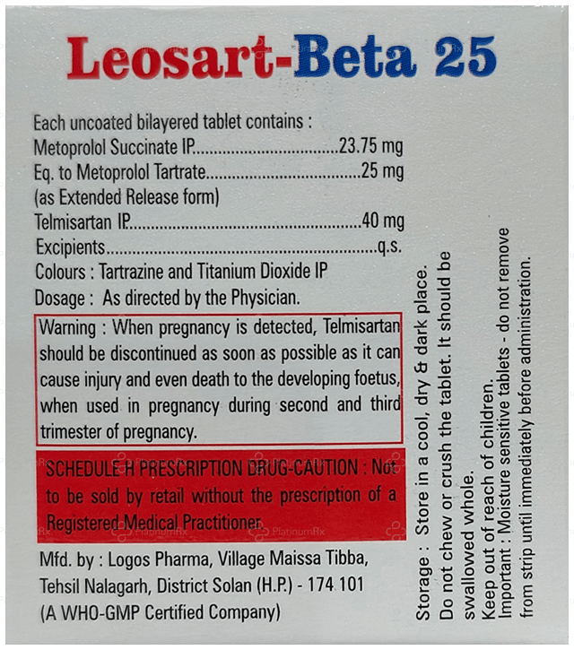 Leosart Beta 23.75/40mg Tablet ER 10s