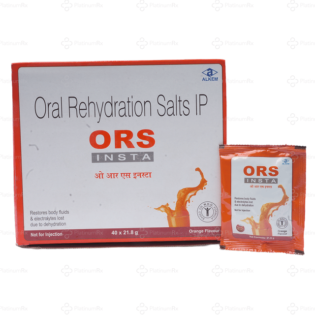 Alkem ORS Insta Orange Flavor Powder 21.8gm