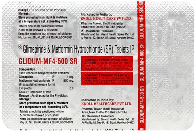 Glidum MF 4/500mg Tablet SR 10s