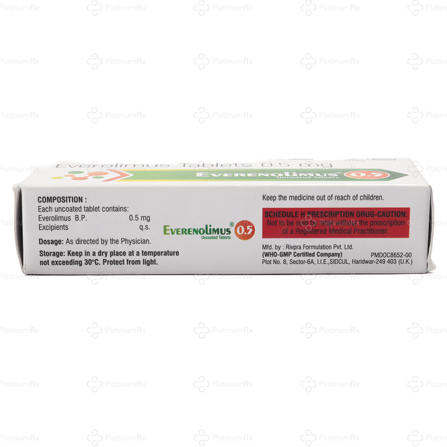 Everenolimus 0.5mg Tablet 10s