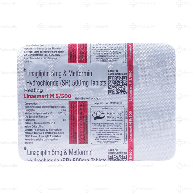 Linasmart M 5/500mg Tablet SR 10s