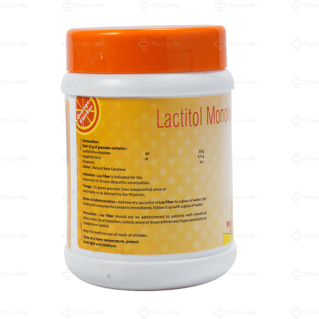 LxyFiber Sugar Free Orange Flavour Granules Jar 90gm