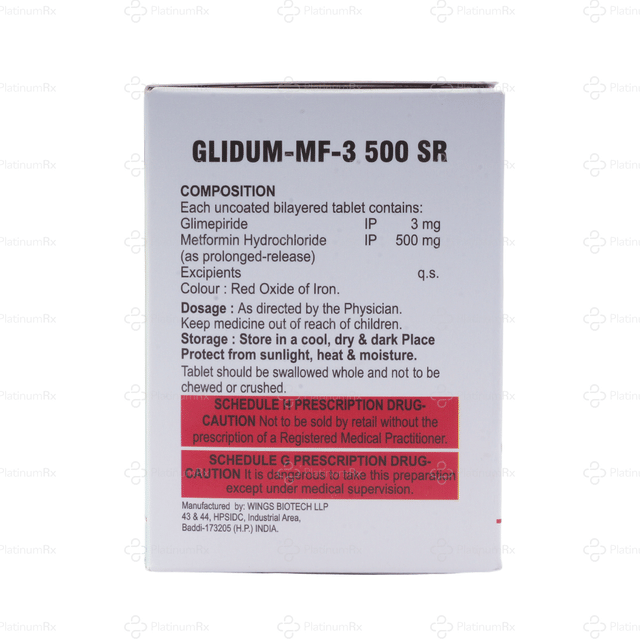 Glidum MF 3/500mg Tablet SR 10s