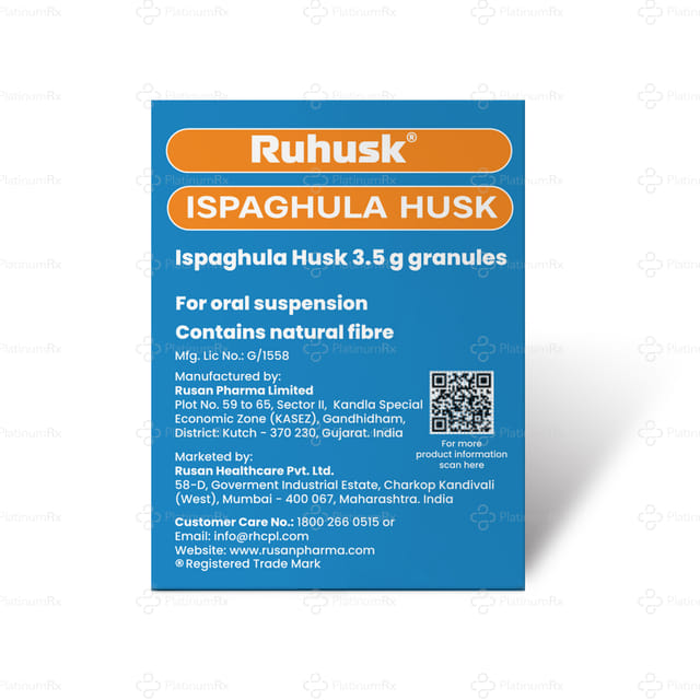 Ruhusk Ispaghula/Isabgol Husk 3.5gm Sachet 30s