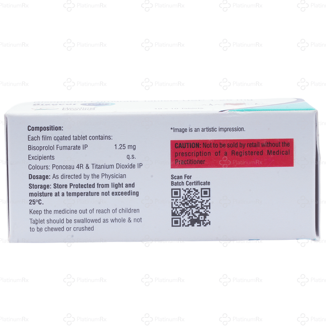 Bisocor 1.25mg Tablet 10s