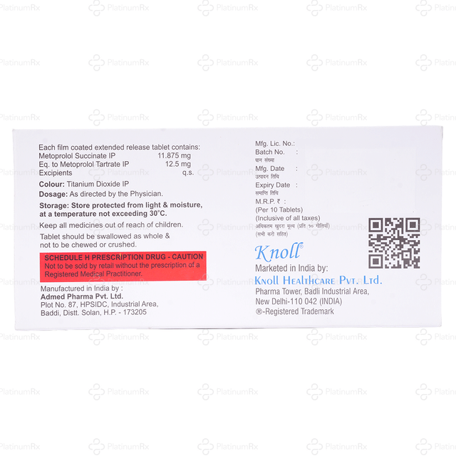 Metopole 12.5mg XL Tablet ER 10s