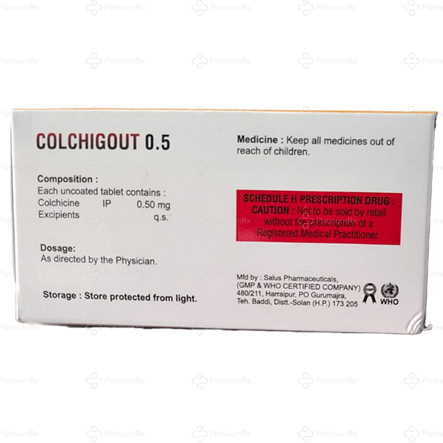Colchigout 0.5mg Tablet 10s