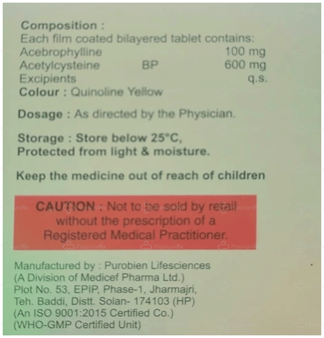 Mucowave AC 100/600mg Tablet 10s