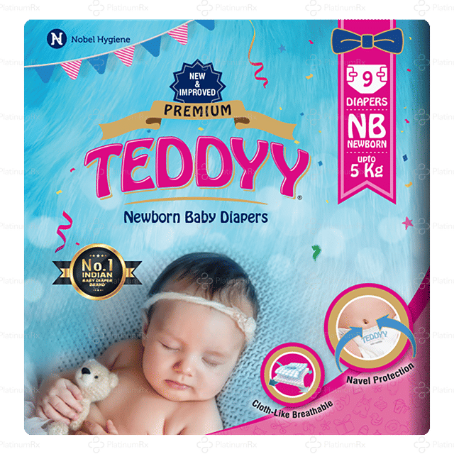 Teddyy Baby Premium New Born Tape Diaper 21s
