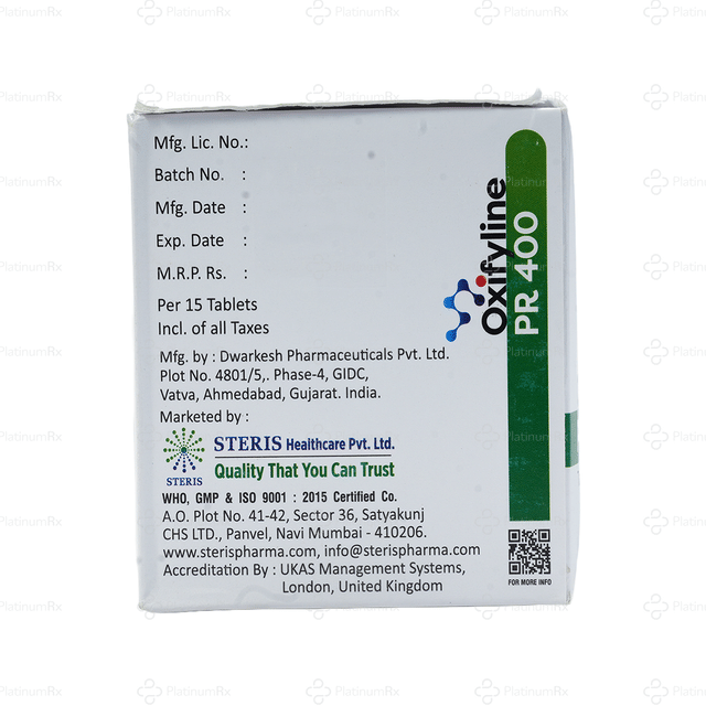 Oxifyline PR 400mg Tablet 15s
