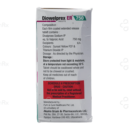 Diowelprex 750mg Tablet ER 15s