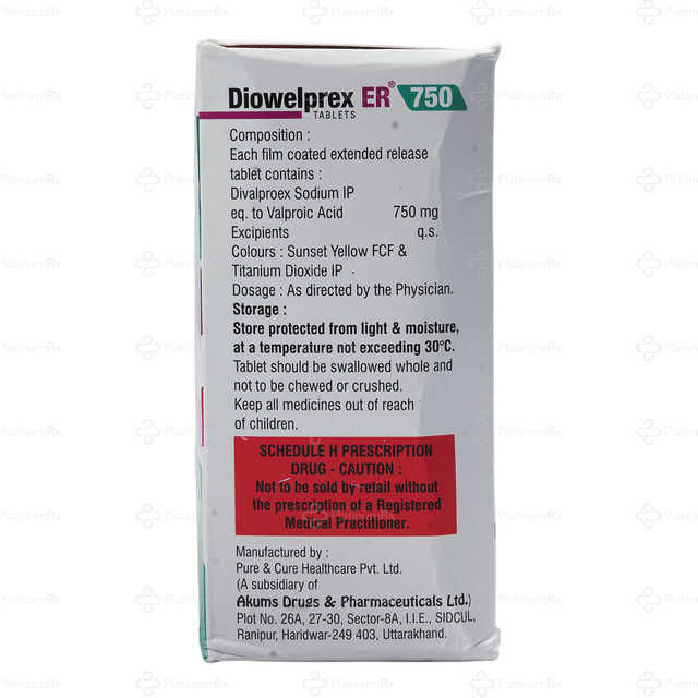 Diowelprex 750mg Tablet ER 15s