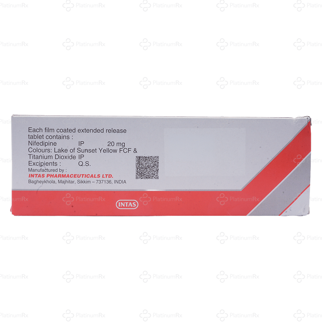 Cardipin Retard 20mg ER Tablet 10s