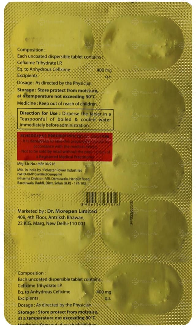 Cefydoc O 400mg Tablet 10s