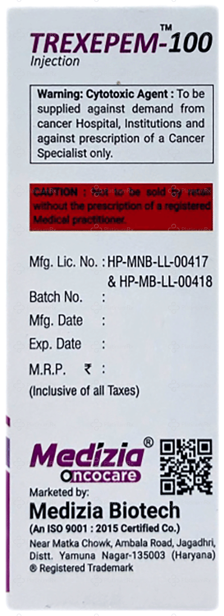 Trexepem 100mg Injection 1s