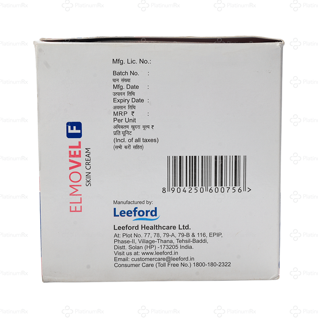 Elmovel F Cream 10gm