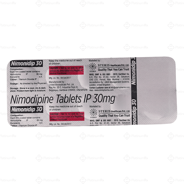 Nimonidip 30mg Tablet 10s