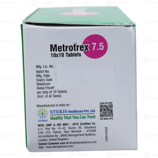 Metrotrex 7.5mg Tablet 10s