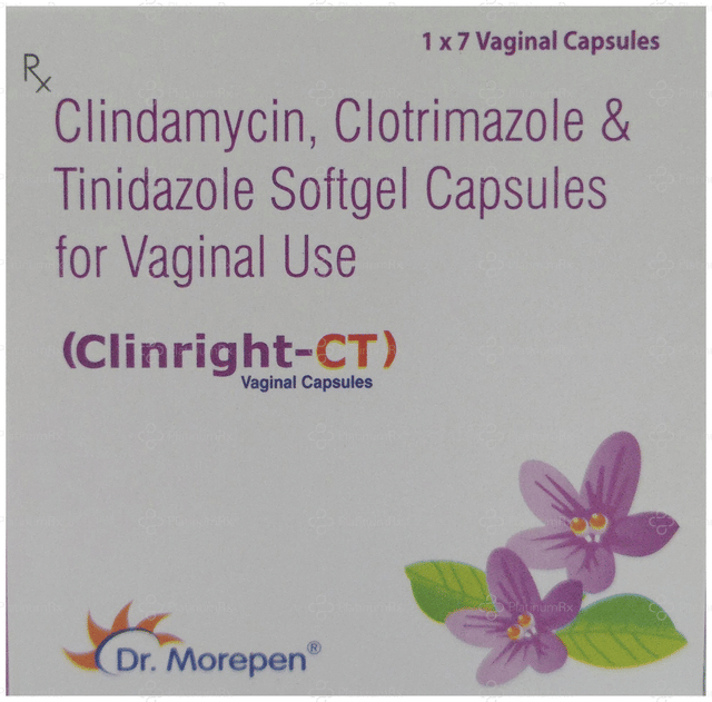 Clinright CT 100/100/100mg Vaginal Capsule 7s