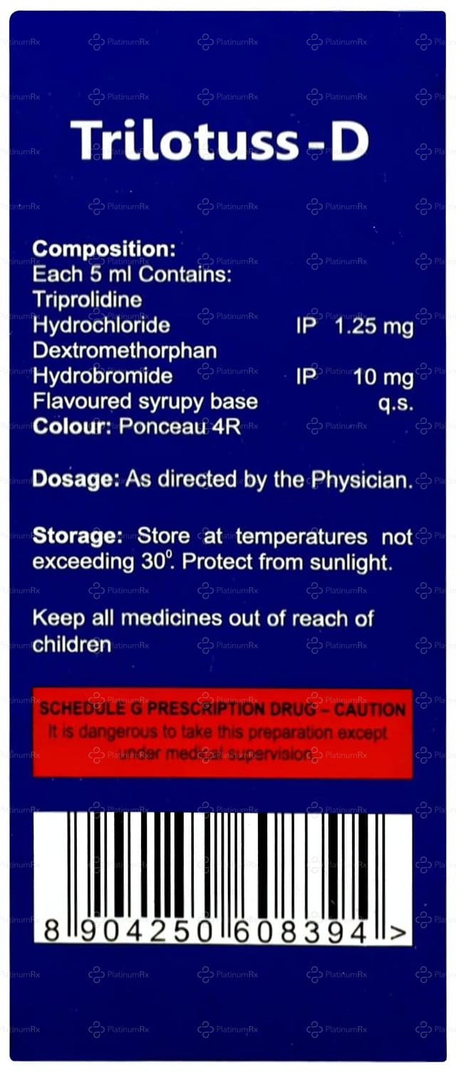 Trilotuss D 10/5/1.25mg Syrup 100ml