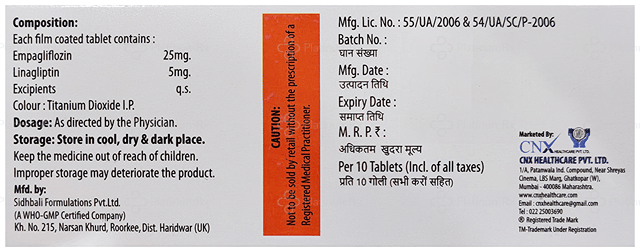 Emfalin L 25/5mg Tablet 10s