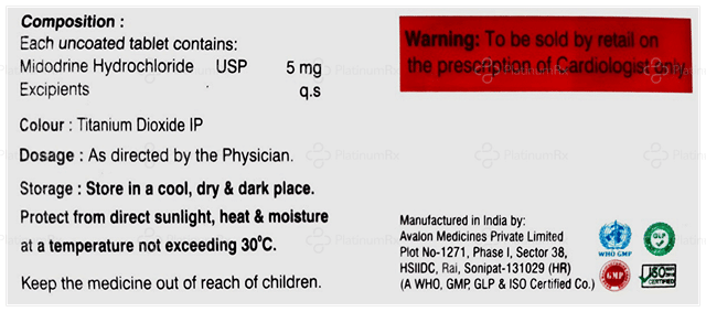 Hepadrin 5mg Tablet 10s