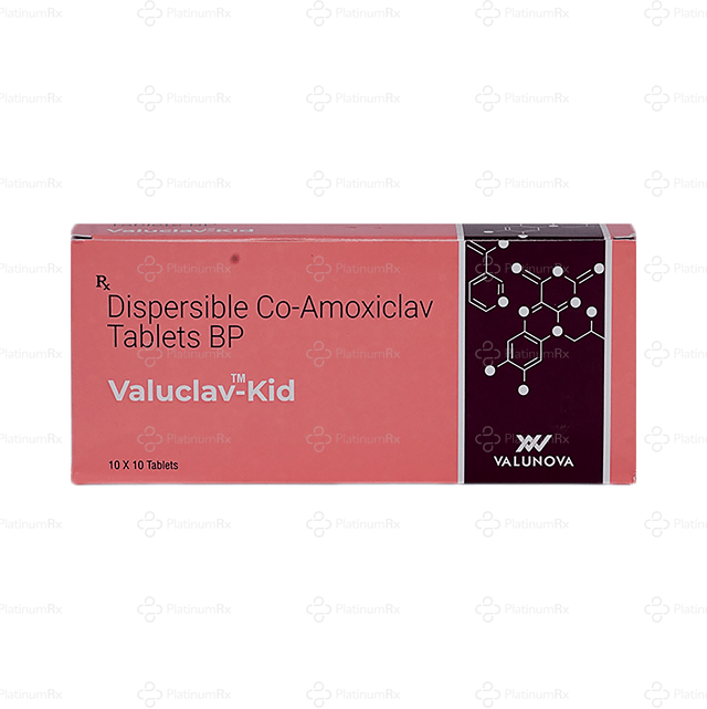 Valuclav Kid 200/28.5mg Tablet DT 10s