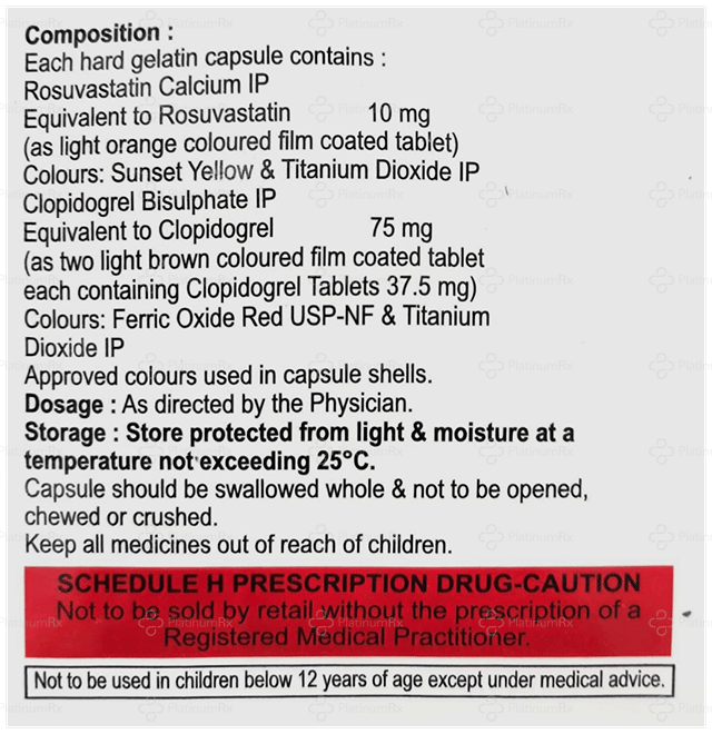 Rocstat CV 75/10mg Capsule 10s