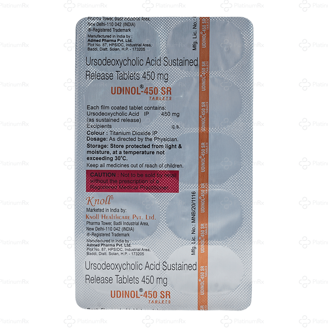 Udinol 450mg Tablet SR 10s