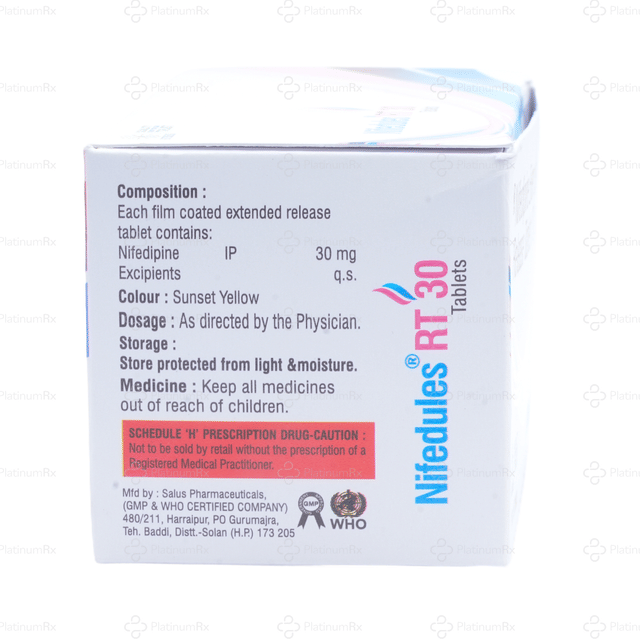 Nifedules RT 30mg Tablet ER 15s