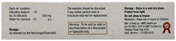 Cerebrocolin 250mg Injection 2ml