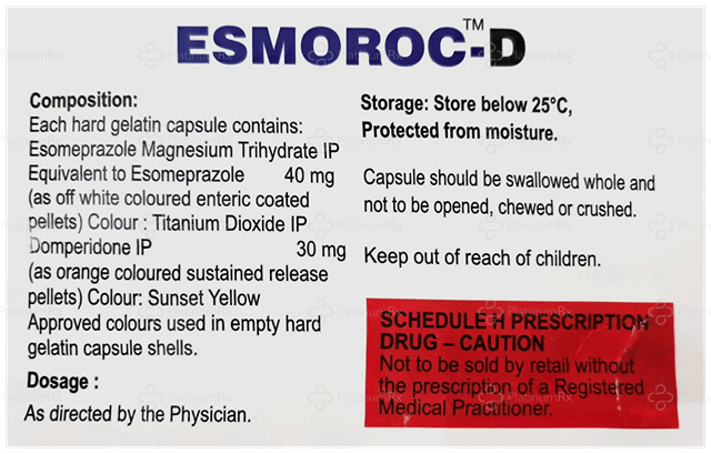 Esmoroc D 30/40mg Capsule SR 10s