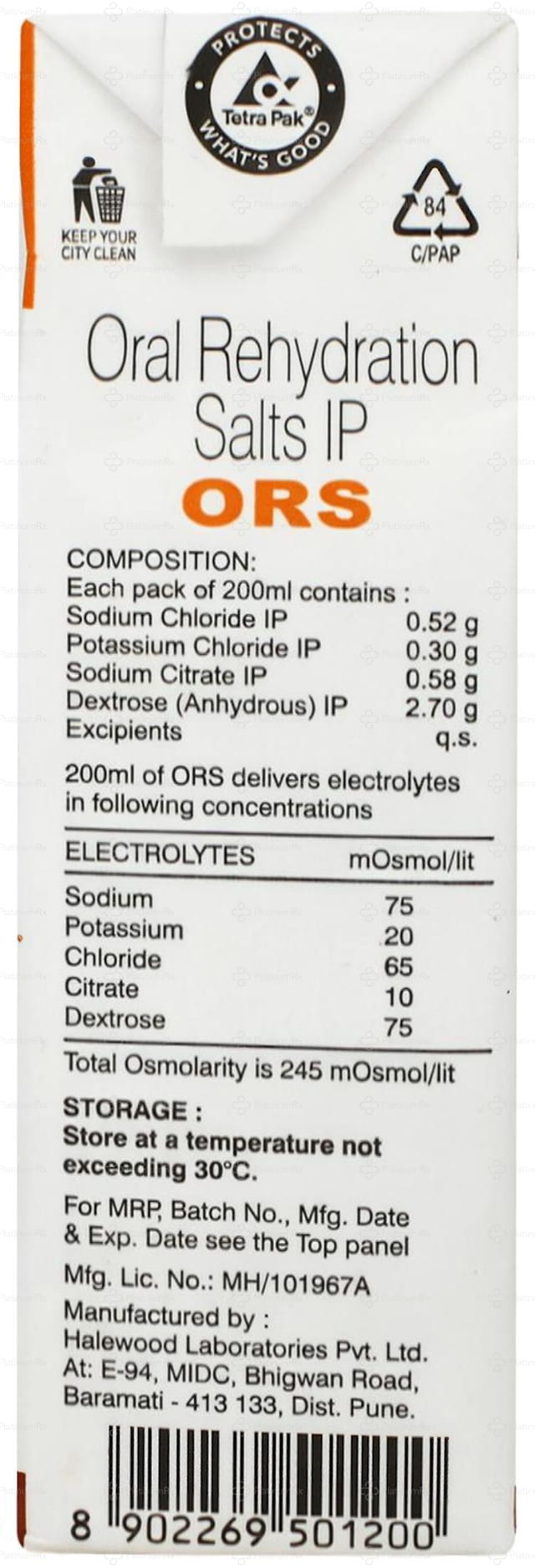 ORS Orange Flavour Liquid 200ml (Alkem)