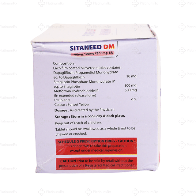 Sitaneed DM ER 10/500/100mg Tablet 10s