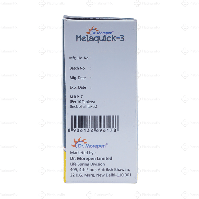 Melaquick 3mg Tablet 10s