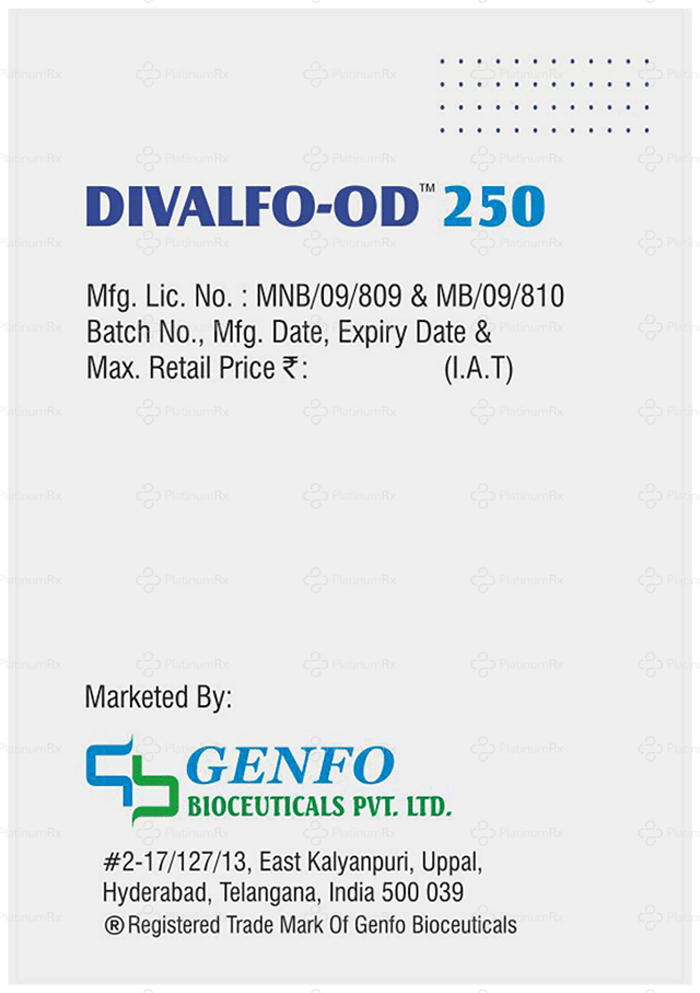 Divalfo OD 250mg Tablet PR 10s