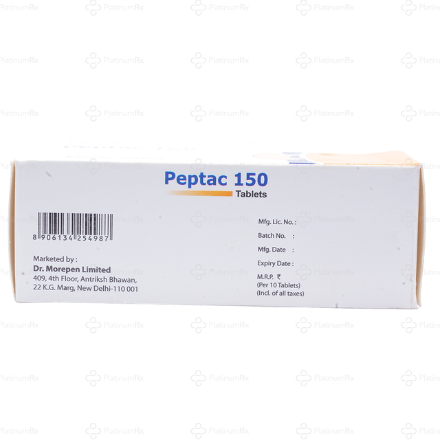 Peptac 150mg Tablet 10s