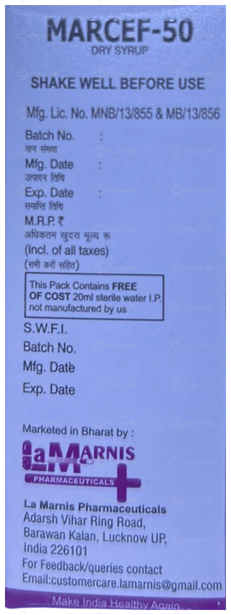 Marcef 50mg Oral Suspension 30ml